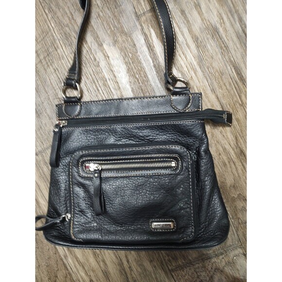 The Sak Pebbled Leather Purse Dark Brown Bag Cross Body Shoulderbag Hand… - Picture 5 of 14